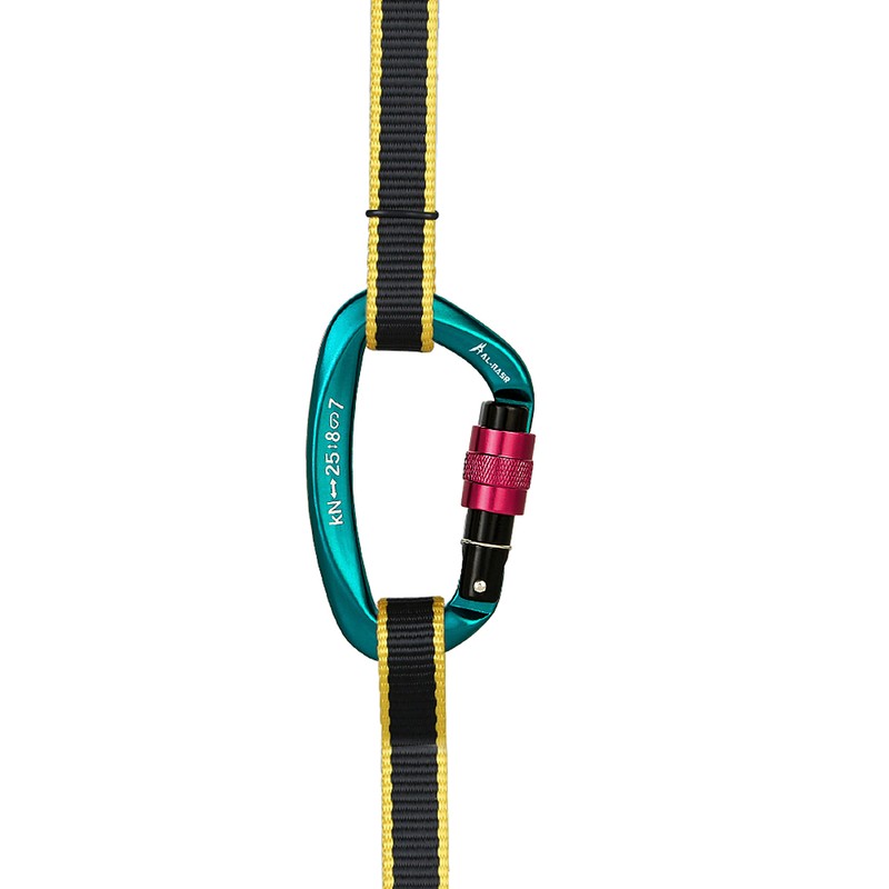 25KN Professional Climbing Carabiner Screw Locking Gate Carabiner Heavy Duty