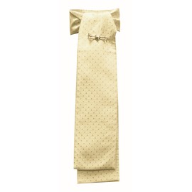 Equetech Polka Dot Jacquard Riding Stock - Cream/Gold, Long