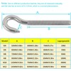 HVDHYY M8 304 Stainless Steel Hook Screw Hook Bolt Screw