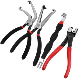 Anglekai 4PCS Electrical Disconnect Pliers, Straight and 60°Electrical Connector Separator Tools Plug Disconnect Pliers for Car