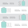 4 Set Compression Packing Cubes Organizers, Light Teal