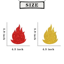 Maicaiffe Firtruck Hanging Swirl Decorations - Glitter 12 Pcs Kids Fireman Birthday Party Supplies - Fire lecture - Gender Reveal Streamers - Fire Department Party Foil Swirls Ceiling Decorations