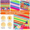 Qpout 3 Pieces Different Mexican Fiesta Tablecloth Disposable Plastic Table