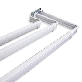 Lockseam Triple Curtain Rod 48-84 inch