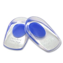 1 Pair Gel Heel Cushion Heel Cup Support Pads Cushion for Plantar Plantar Fasciitis Heel Pain Blue (S)