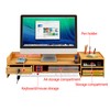 VPABES Office Desk Organizer with Drawers, 2-Tier Computer Holder Monitor