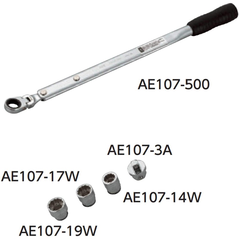 Kyoto Machine Tool (KTC) Socket AE107-19W Double Side Width: 0.7