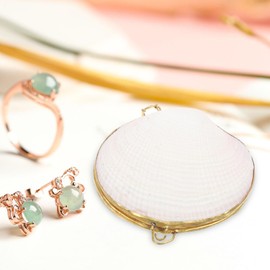 Shell Jewelry Box Shell Trinket Box Earring Necklace Ring Organizer Box for Girls Women Birthday Christamas