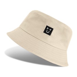 Tuopuda Fishing Hats Men Women Fishing Hat Cotton Bucket Hat Foldable Summer Hat Outdoor Caps Cap Leisure Hat for Hiking Camping Travel Fishing 56-58 cm, Beige-04, Unit size