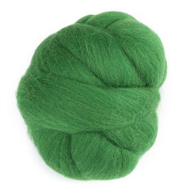 55g Needle Felting Wool Roving Needle Felting Kit with Felt Wool 8 Colors for DIY Craft Animal Home Decoration(36-Green)