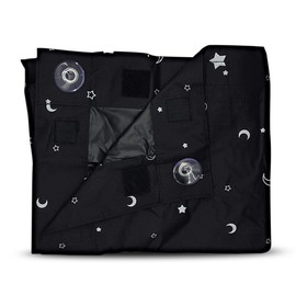 Moonzzz by Kii Portable Blackout Blind Adjustable Size Easy Stick with Suction Cups 200cm x 130cm Curtain Window Shades for Bedroom, Kitchen, Roof Window, Nursery