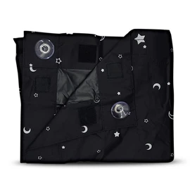 Moonzzz by Kii Portable Blackout Blind Adjustable Size Easy Stick with Suction Cups 200cm x 130cm Curtain Window Shades for Bedroom, Kitchen, Roof Window, Nursery