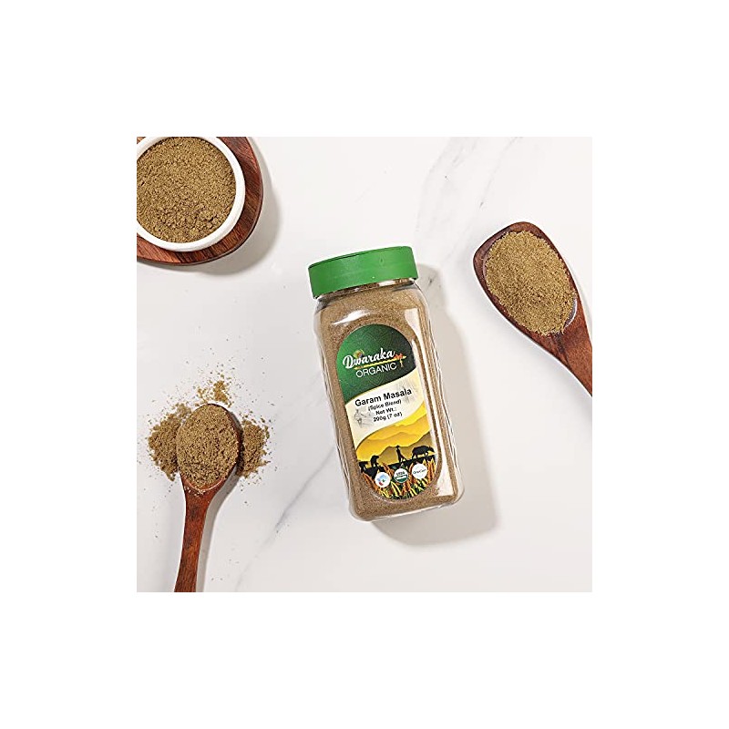 Dwaraka Organic - Garam Masala Powder, 7oz, Healthy, Organic, Non