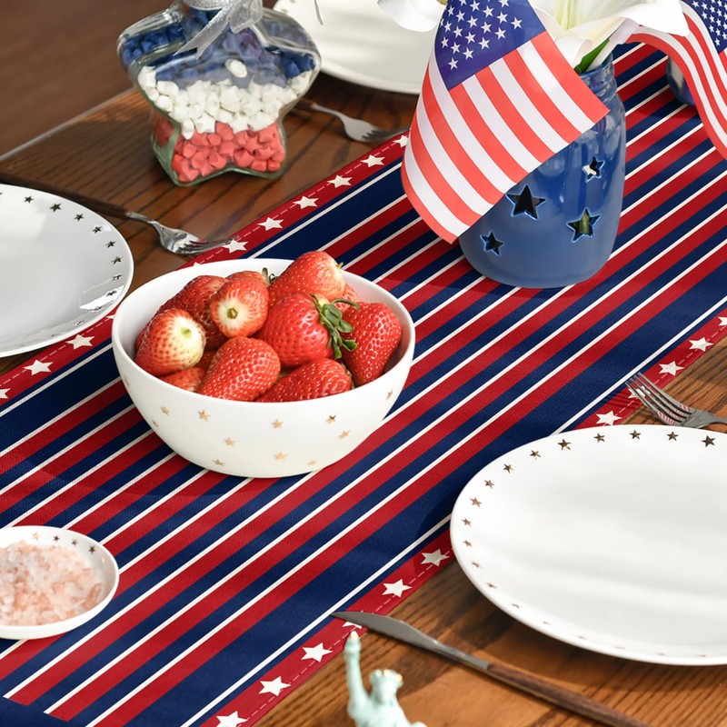 Artoid Mode USA 250th Flag Liberty Freedom Table Runner 13x72