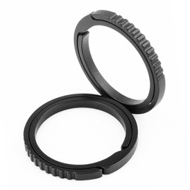 Titanium Key Rings Heavy Duty Side Pushing Split Black Keyrings for Key Carabiner Quick Release Keychain Rings