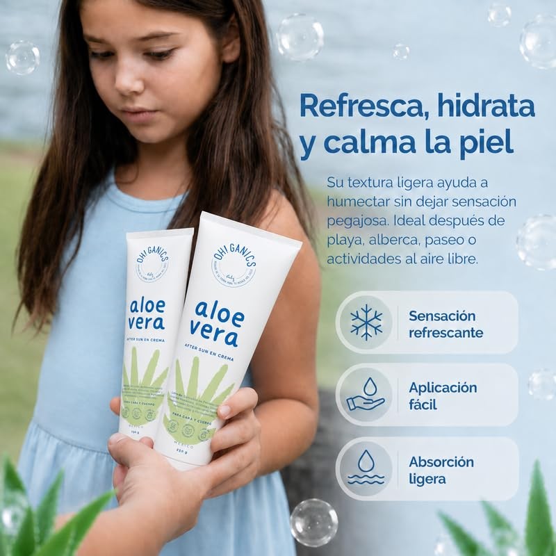 Ganics After Sun Aloe Vera Refrescante Crema Calma Regenera Hidrata