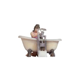 NOCH® Frau Badet Kind 3D Miniature Figure, Detailed and Coloured for Model Railway H0, Ideal for Dioramas and Model Making Scenes