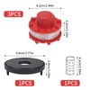 COEWUR Pack of 3 Replacement Spool with Trimmer Cover and