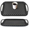 MDLUU Large Non-Slip Serving Tray with Handles, Food Serving Platter,