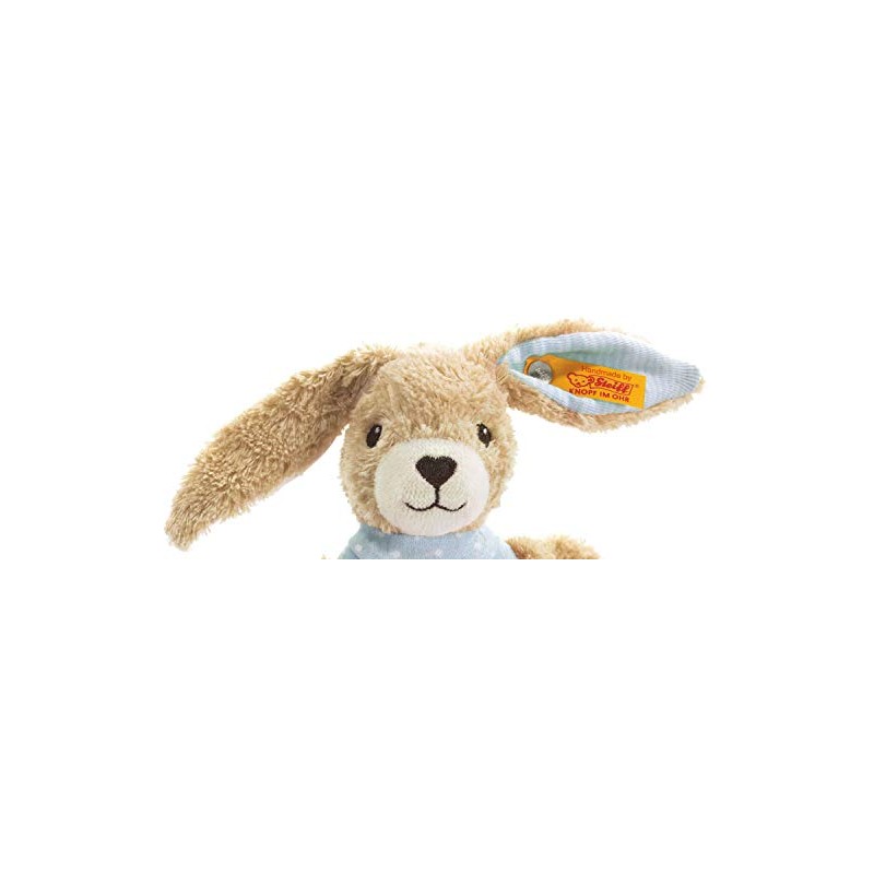 Steiff 237522 Hoppel Greifring 12 blau Hase, Medium