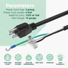 J-ZMQER SPX1250WA Pool Pump Power Cord 6 Feet Extension Electrical