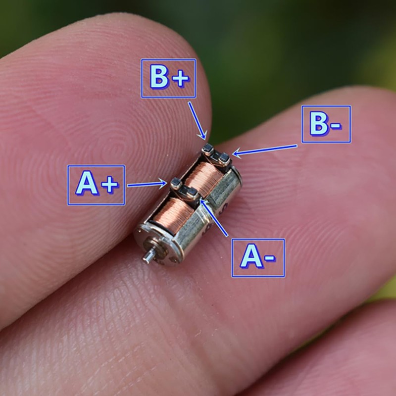 Acxico 10Pcs DC 5V 2-Phase 4-Wire Micro Mini Ultra-Tiny 4