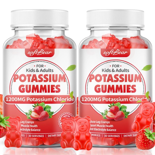 softbear Potassium Gummies for Adults, Sugar Free Potassium Chloride Gummies