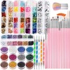 Manicura Decoración, Kit de Accesorios Decoración Uñas Nail Art, 38Pcs