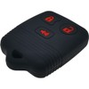 2Pcs Silicone 3 Buttons Key Fob Cover Remote Case Keyless