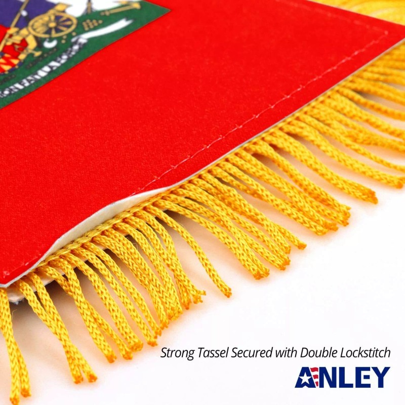 Anley 4 X 6 Inch Haiti Fringy Window Hanging Flag