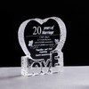 Movdyka 20th Wedding Anniversary Present 20 Years Crystal Sculpture Keepsake