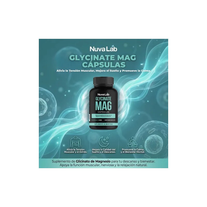 Glicinato Magnesio Capsulas 610mg Nuvalab Domir Sabor