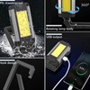 Folded Work Lights Aluminium Alloy USB Charging Magnetic COB Inspection