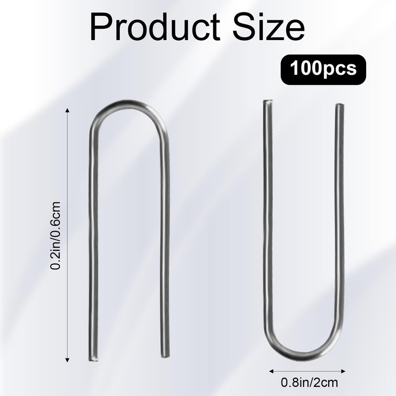 Nichrome U Hooks Pins,100pcs U Hooks Wire Jump Rings,High Temperature
