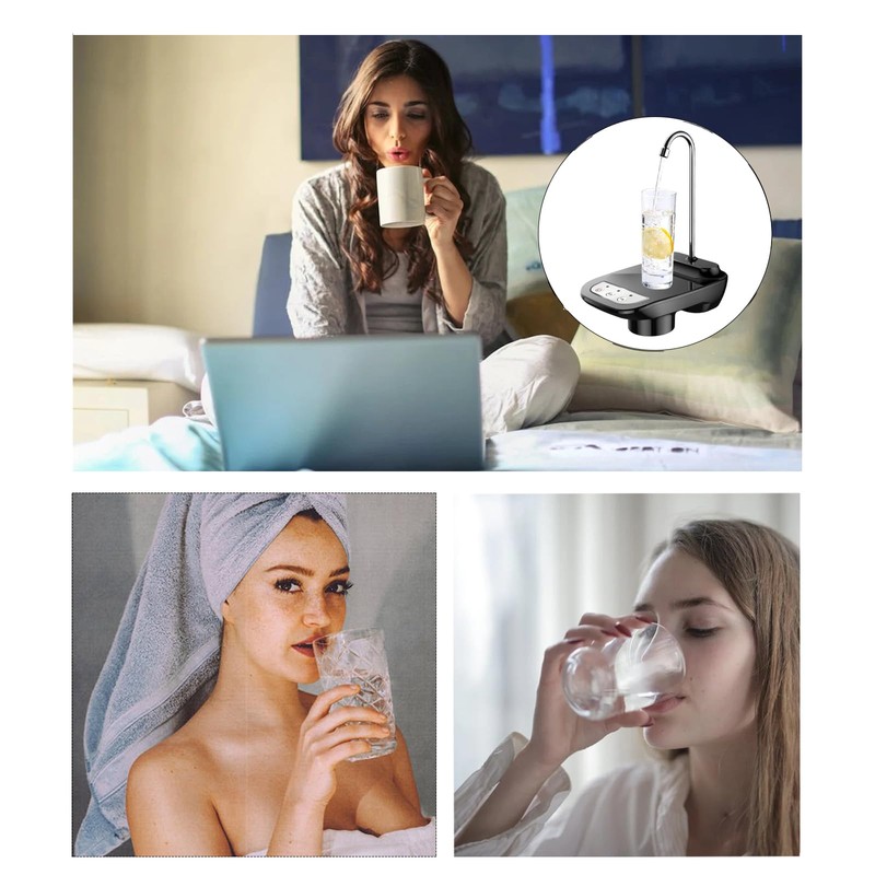 Black Drinking Water Dispenser Pump, Automatic Electric Drinking Water Pump