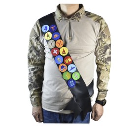 JFFCESTORE Embroidered Patch Come with Satin Sash Double Sided Sticky Fix Morale Patch Tactical Military Morale Patches Party Decorations Applique DIY Accessory (15pc Black)