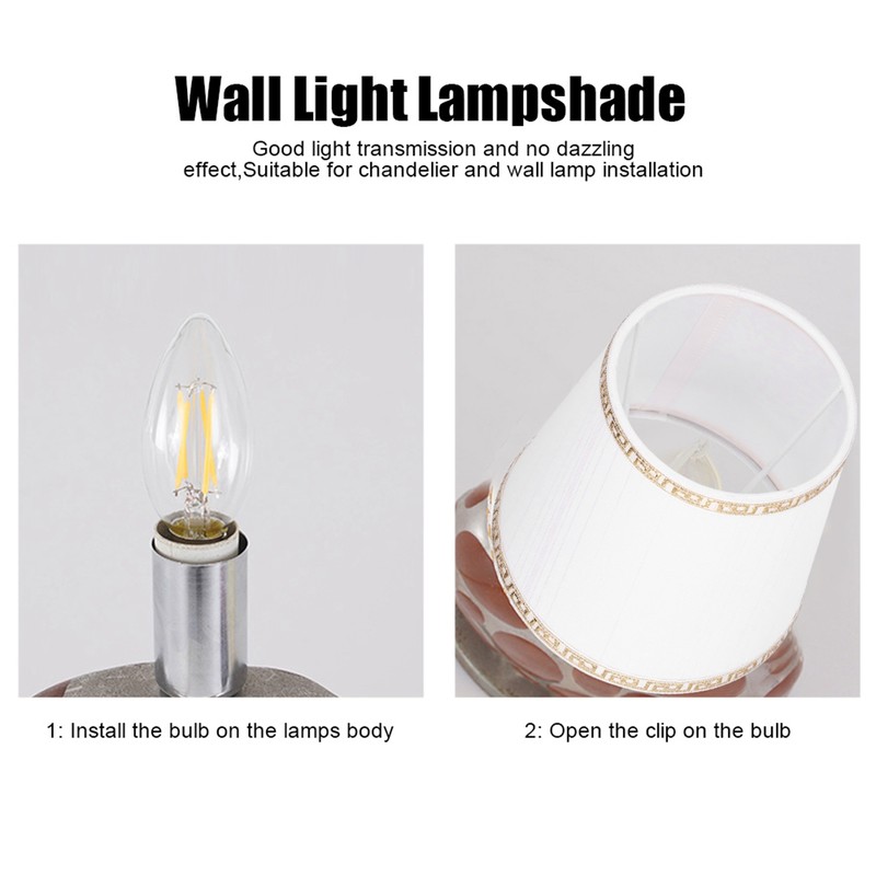 6Pcs European Style Lampshade Cover for Chandelier Wall Light W/E14