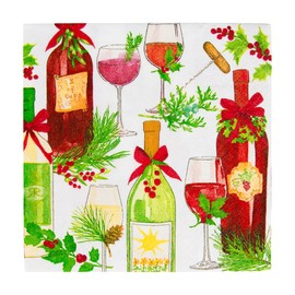 Caspari A Christmas Toast Cocktail Napkins - 20 Per Package