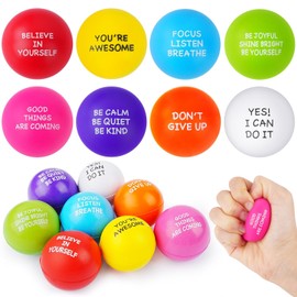 SHQDD Bolas de estrés para adultos, 8 juguetes de espuma para aliviar el estrés para niños y adultos, bolas de apretar a granel para alivio de la oficina, apreciación de los empleados, premios de aula, regalos para estudiantes, recuerdos de fiesta perfectos