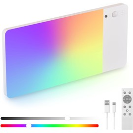 FULEN Rechargeable Motion Sensor Ceiling Light RGB Color,Closet Light, LED Shower Lights, Ceiling Lamp for Bathroom,Pantry,Garage