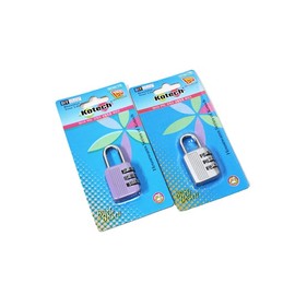KOTECH Student Combination Lock (Medium 6775) - Random Color Random 4ea