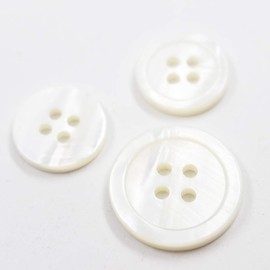 KENDANY 11 Piece Smoke Mother of Pearl Blazer & Suits Button Set - Smoke Grey - for Blazer, Sport Coat, Uniform, Jacket(White 11 Piece)