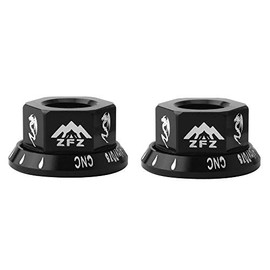 VOANZO Black Nut 2PCS/SET Bicycle Bike Hub Axle Nuts 7075 Aluminum Alloy Screw for Mountain Bike Thru Axle Hub