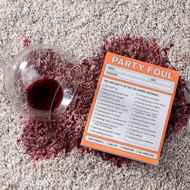Knock Knock Party Foul Nifty Note, Checklist Memo Pad, 4