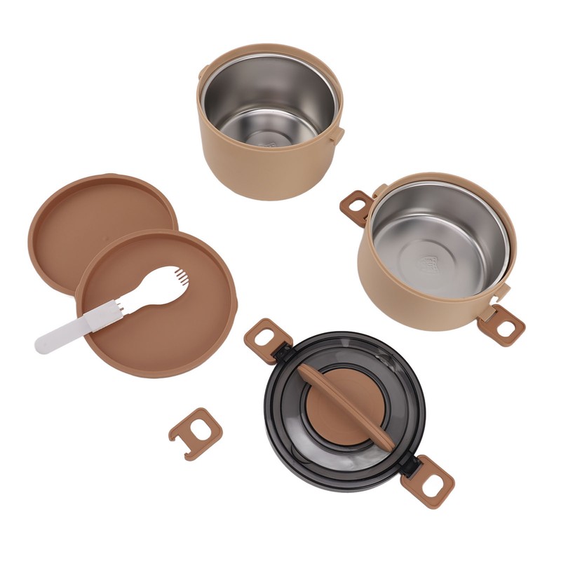 Stainless Steel Lunch Container Round Shape Lightweight Insulation Compact Lunch