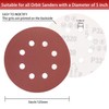 Akjwp 5-Inch 8-Hole Sanding Disc Hook and Loop 320-Grit, Random