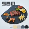 Fkstyle Chopping Board, Stylish, Round Cutting Board, Elastomer, Black, Dishwasher