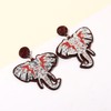 Game Day Glittered Elephant Dangle Earrings Alabama College Football Sports