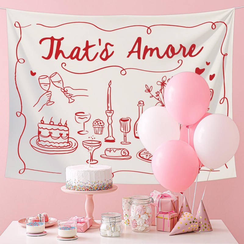 FYSUIMU That's Amore Backdrop Italian Wedding Engagement Party Decoration Photography