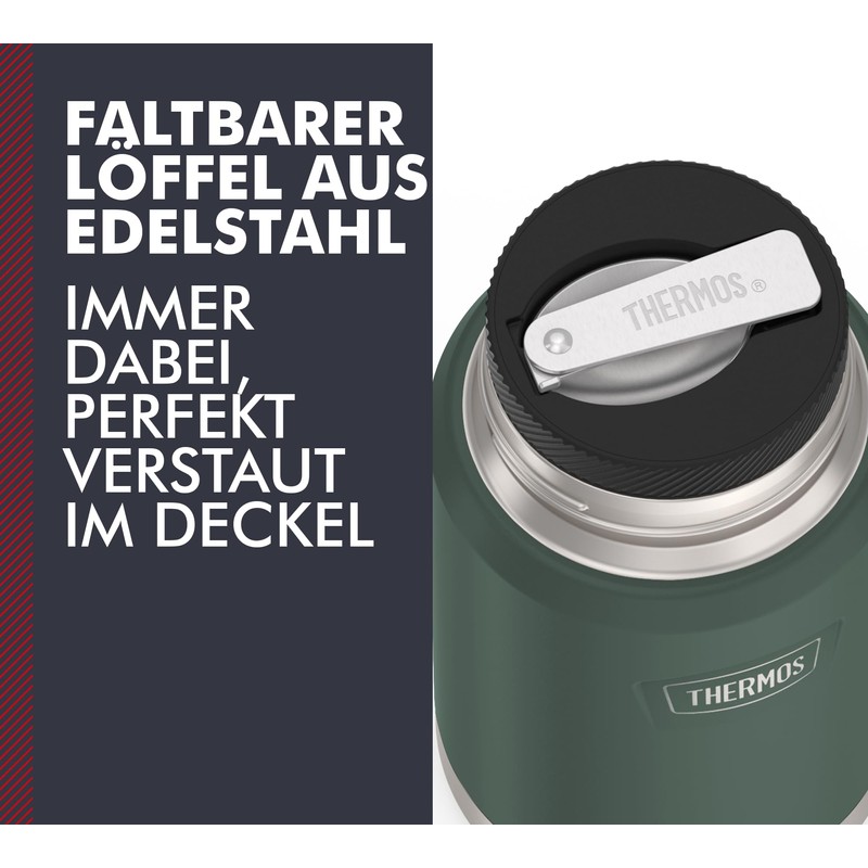 Thermos ICON Food Jar 0.71 L, Green/Forest Matt, Food Jar,